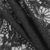 Famous Designer Black Floral Embroidered Organza w/ Scalloped Edges - Folded | Mood Fabrics