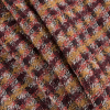 Bordeaux/Mustard Plaid Wool Boucle - Folded | Mood Fabrics