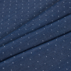 4.5oz Blue Polka Dotted Tencel Denim Jacquard - Folded | Mood Fabrics