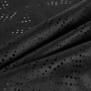 Small Black Abstract Perforated Lamb Leather - Folded | Mood Fabrics