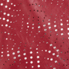 Medium Brick Red Abstract Perforated Lamb Leather - Full | Mood Fabrics