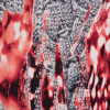 Italian Red/Gray Abstract Printed Cotton Batiste | Mood Fabrics