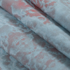 Aqua/Orange Abstract Clouds Digitally Printed Stretch Neoprene/Scuba Knit - Folded | Mood Fabrics