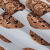 Chocolate Chip Cookie Digitally Printed Stretch Neoprene/Scuba Knit - Folded | Mood Fabrics