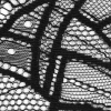 Black Abstract Geometric Lace w/ Scalloped Eyelash Edges - Detail | Mood Fabrics
