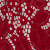 Red Floral Stretch Lace - Detail | Mood Fabrics
