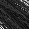 Black Novelty Striped Guipure Lace w/ Finished Edges - Folded | Mood Fabrics