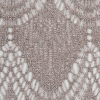 Taupe/Metallic Silver Fringed Lace - Detail | Mood Fabrics