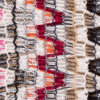 Italian Blue/Red/Gray Multicolored Soft Flamestitch Wool Knit - Detail | Mood Fabrics