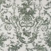 Oil Green/White Conversational Printed Polyester Lining | Mood Fabrics