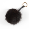 Black Real Fox Fur Ball Key Chains - 6.5 | Mood Fabrics