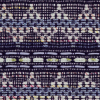 Purple/Metallic Striped and Zig-Zag Tweed - Detail | Mood Fabrics