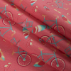 Shell Pink/Blue Curacao Miami Themed Printed Organic Cotton Poplin - Folded | Mood Fabrics
