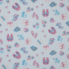 Blue/Pink Sandals Printed Organic Cotton Poplin | Mood Fabrics