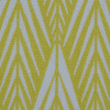 Limeade/White Tribal Leaf Printed Organic Viscose Crepe - Detail | Mood Fabrics