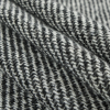 Stretch Limo Black/Snow White Heavy Twill Woolen Wool Coating - Folded | Mood Fabrics