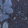 Gray/Blue/Purple Floral Cotton Poplin - Detail | Mood Fabrics