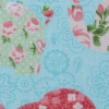 Blue Floral Elephants Printed on a Cotton Twill - Detail | Mood Fabrics
