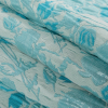 Metallic Blue Atoll/Blue Blush Floral Brocade/Jacquard - Folded | Mood Fabrics