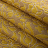 Tan/Cyber Yellow Floral Brocade - Folded | Mood Fabrics