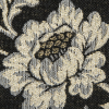 Metallic Gold/Black/Dawn Blue Floral Brocade/Jacquard - Detail | Mood Fabrics
