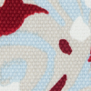 High Risk Red/Sandshell/Baby Blue Abstract Printed Basketwoven Cotton - Detail | Mood Fabrics