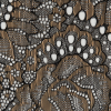 Gold on Black Metallic Floral Lace w/ Scalloped Edges - Detail | Mood Fabrics