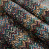 Multi-Colored Chevron Laminated Polyester Tweed - Folded | Mood Fabrics