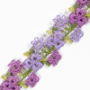 Purple Flower Lace Trim - 1.125 - Detail | Mood Fabrics