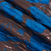 Metallic Copper and Blue Abstract Jacquard/Brocade - Folded | Mood Fabrics