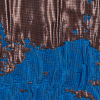 Metallic Copper and Blue Abstract Jacquard/Brocade - Detail | Mood Fabrics
