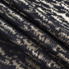 Black and Metallic Gold Ikat Brocade - Folded | Mood Fabrics