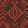 Rust and Coffee Geometric Brocade - Detail | Mood Fabrics