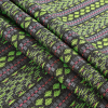 Fluorescent Green and Lady Pink Tribal Jacquard - Folded | Mood Fabrics