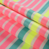 Fluorescent Pink Striped Taffeta | Mood Fabrics
