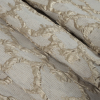 Metallic Gold/Egret Abstract Polyester Brocade/Jacquard - Folded | Mood Fabrics