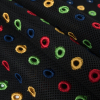 Italian Black/Multi-Colored Embroidered Spacer Mesh - Folded | Mood Fabrics