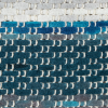 Glacier Gray/Mazarine Blue/Lyons Blue/Erget Striped Loosely Woven Tweed - Detail | Mood Fabrics