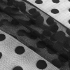 Black Polka-Dotted Netting - Folded | Mood Fabrics