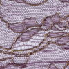 Amethyst/Gold Metallic Re-embroidered Lace w/ Scalloped Eyelash Edges - Detail | Mood Fabrics