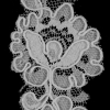 White Corded Lace Left Applique - 6 - Detail | Mood Fabrics