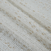 Italian White/Metallic Gold Cotton/Polyeseter Tweed - Folded | Mood Fabrics
