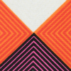Orange/Black/Ivory Geometric Crepe de Chine - Detail | Mood Fabrics