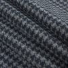 Italian Midnight Navy/Gray Houndstooth Wool Knit - Folded | Mood Fabrics