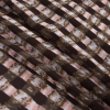 Brown/Olive/Pink Abstract Gingham Polyester Chiffon - Folded | Mood Fabrics