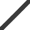 Black Petersham Grosgrain Ribbon - 0.25 - Detail | Mood Fabrics