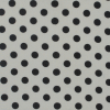 Ivory/Black Polka Dotted Polyester Chiffon | Mood Fabrics