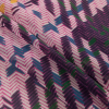 Pink/Purple Geometric Plaid Polyester Chiffon - Folded | Mood Fabrics