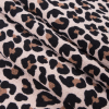 Beige/Black Leopard Printed Stretch Polyester Crepe - Folded | Mood Fabrics