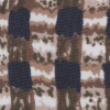 Brown/Olive/Navy Abstract Gingham Polyester Chiffon - Detail | Mood Fabrics